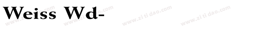 Weiss Wd字体转换